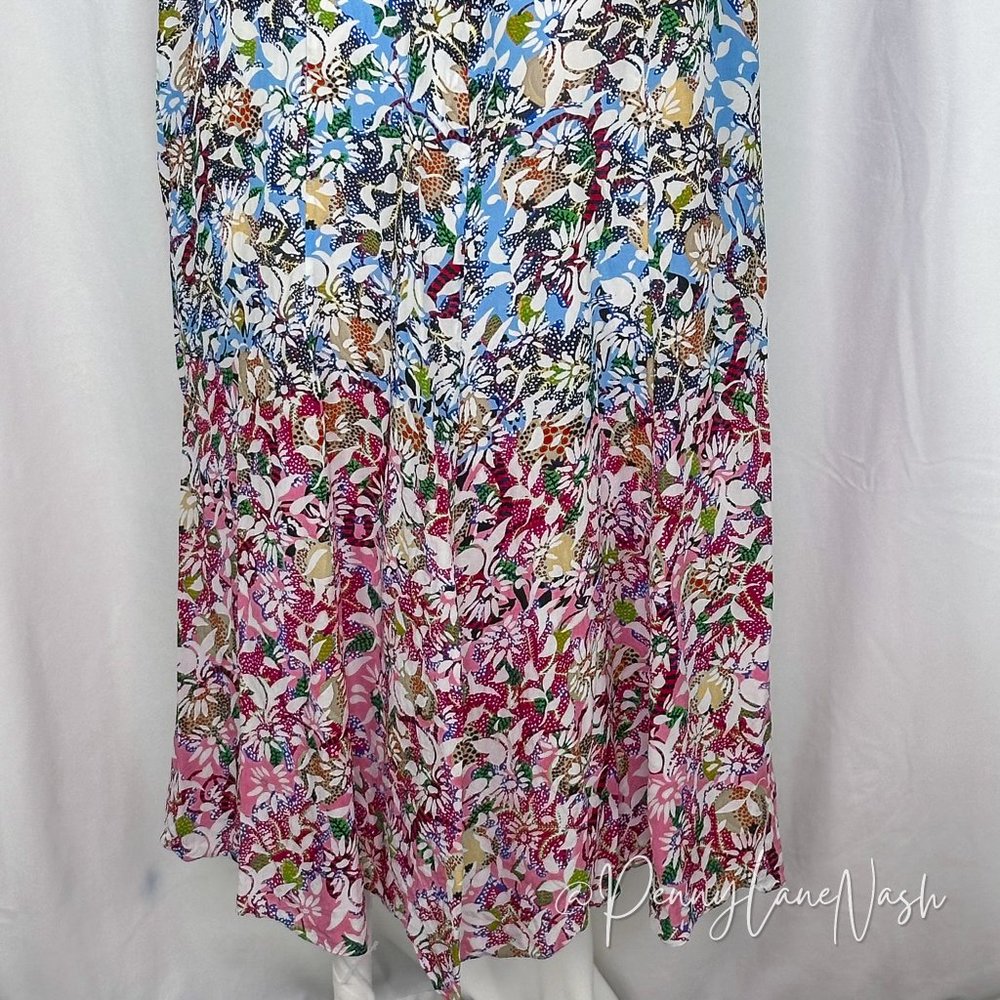 Saloni Floral Silk Holly Margerite Midi Dress - Picture 11 of 16